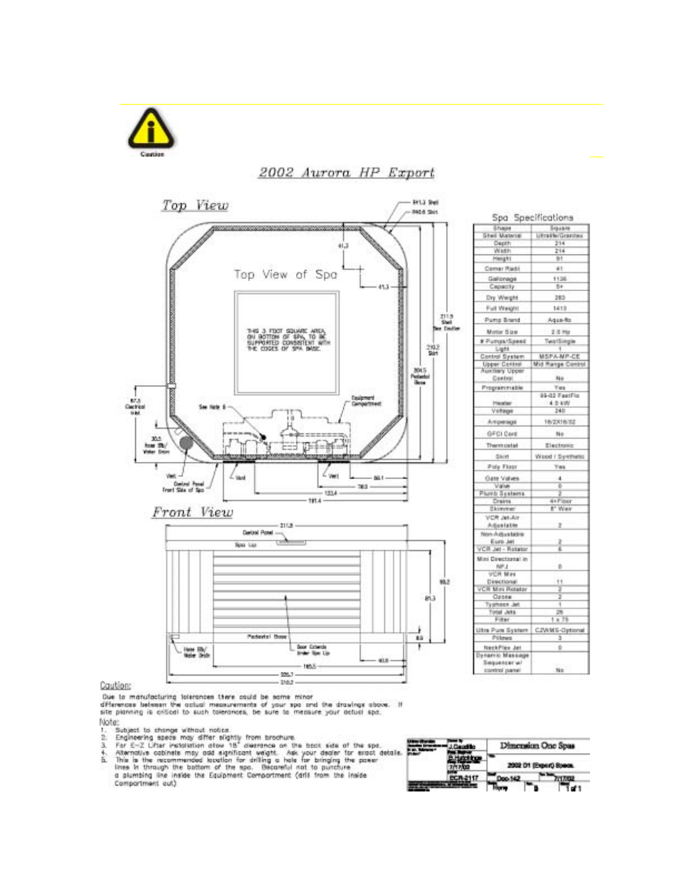 Aurora hp | Dimension One Spas Home Hot Tubs User Manual | Page 13 / 36