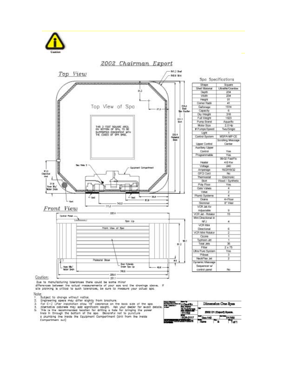 Chairman | Dimension One Spas Home Hot Tubs User Manual | Page 18 / 36