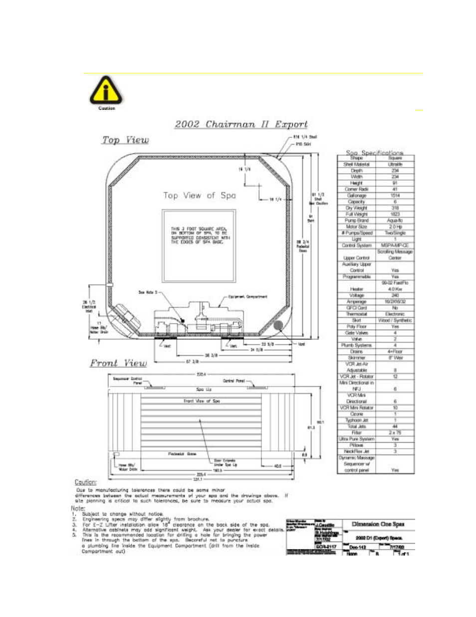 Chairman ii | Dimension One Spas Home Hot Tubs User Manual | Page 19 / 36