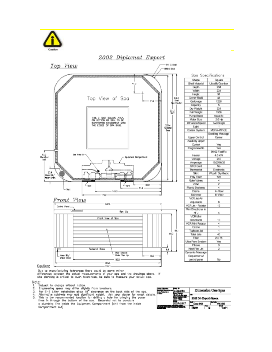 Diplomat | Dimension One Spas Home Hot Tubs User Manual | Page 20 / 36