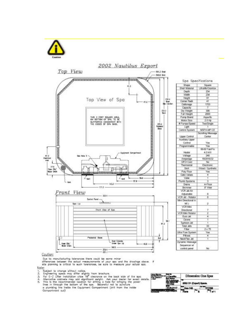 Nautilus | Dimension One Spas Home Hot Tubs User Manual | Page 21 / 36