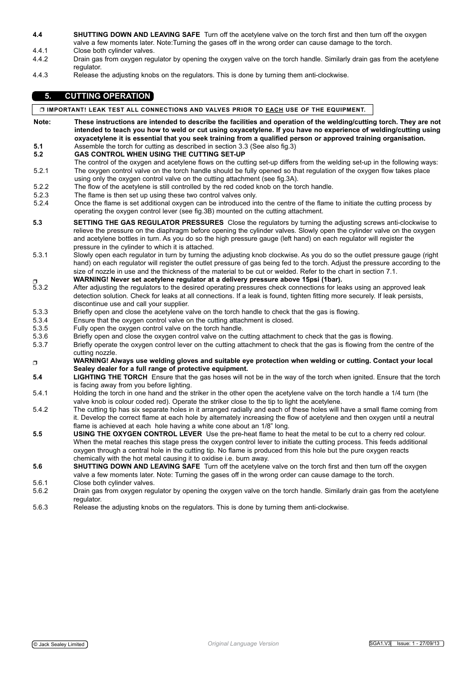 Sealey SGA1 User Manual | Page 4 / 5