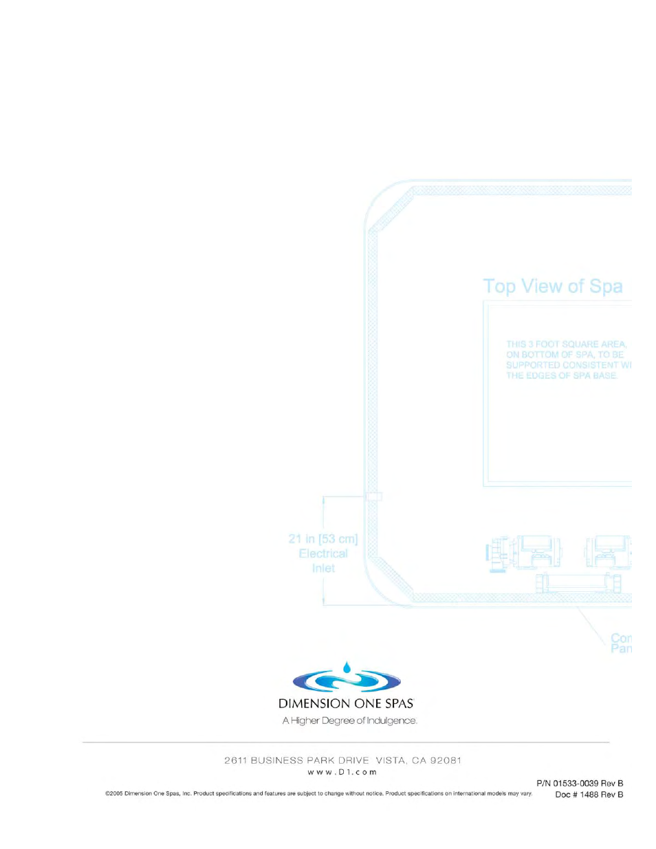 Dimension One Spas Hot Tub User Manual | Page 22 / 22