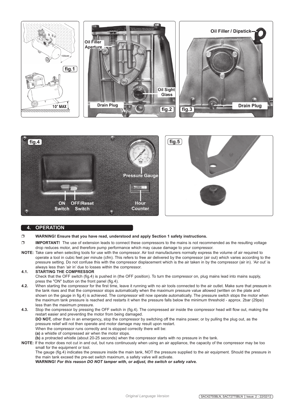 Sealey SAC42755BLN User Manual | Page 3 / 6