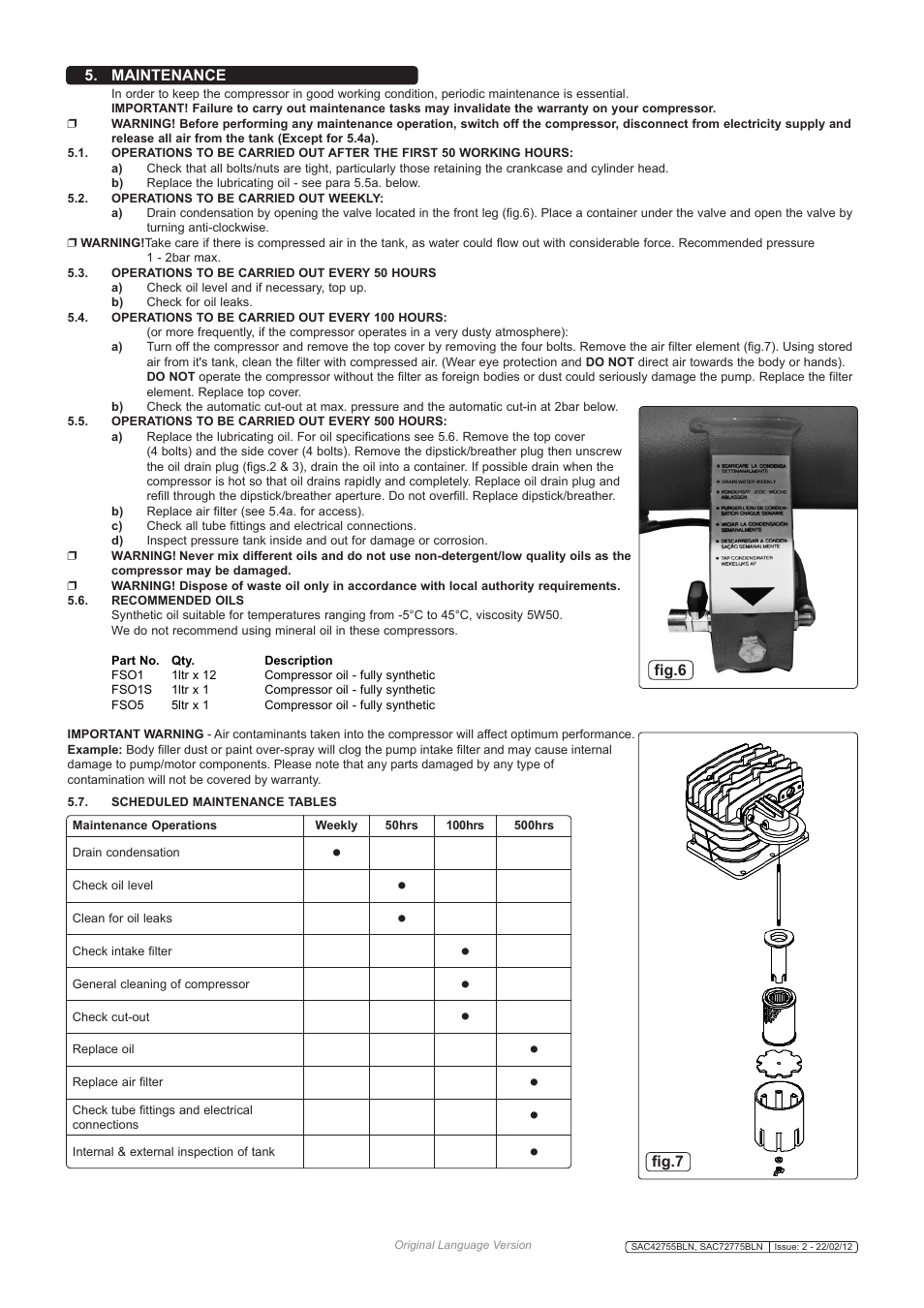 Sealey SAC42755BLN User Manual | Page 4 / 6