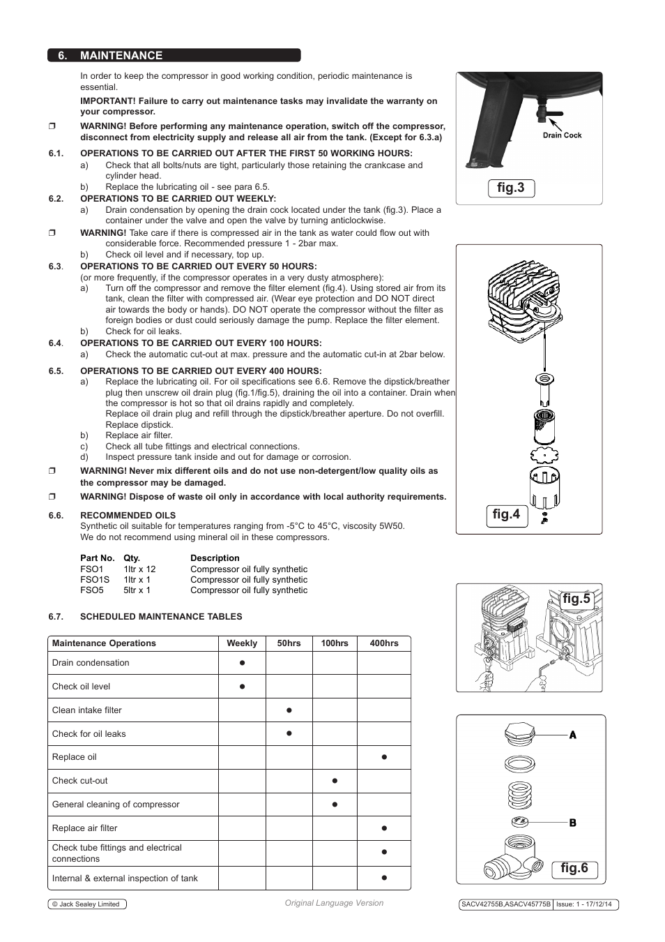 Fig.6, Fig.4 fig.3, Fig.5 | Sealey SACV42755B User Manual | Page 4 / 8