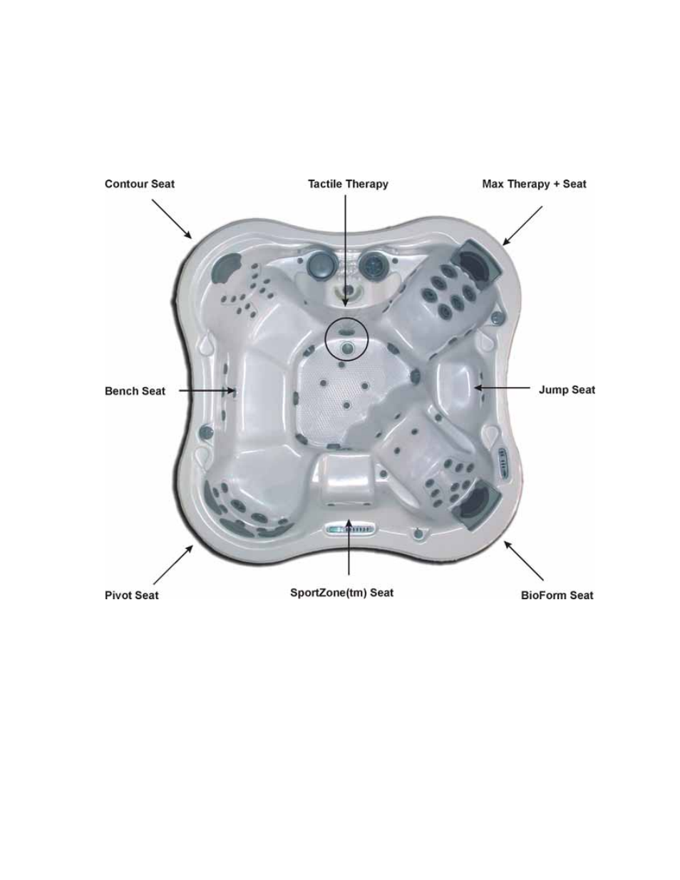 Lotus bay™ innovative seating – for 7 | Dimension One Spas Bay Collection User Manual | Page 17 / 72