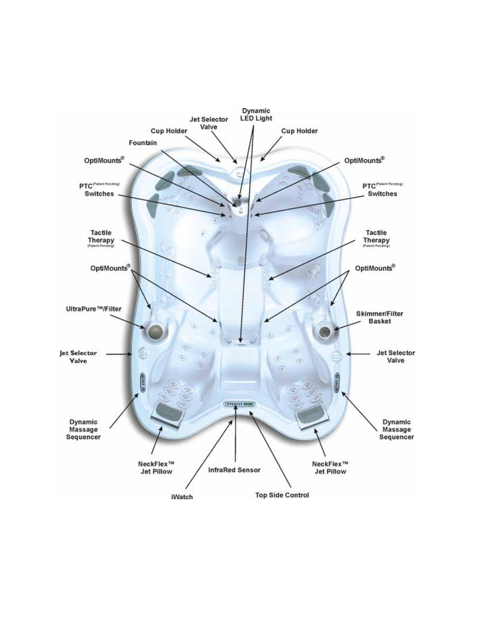 Additional design features – sarena bay | Dimension One Spas Bay Collection User Manual | Page 22 / 72