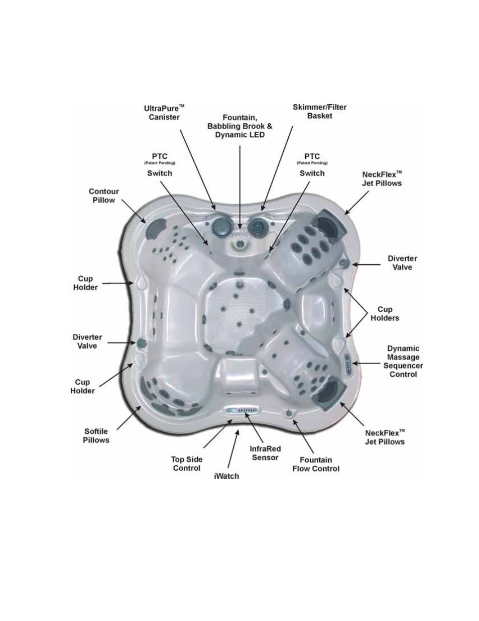 Additional design features – lotus bay | Dimension One Spas Bay Collection User Manual | Page 23 / 72