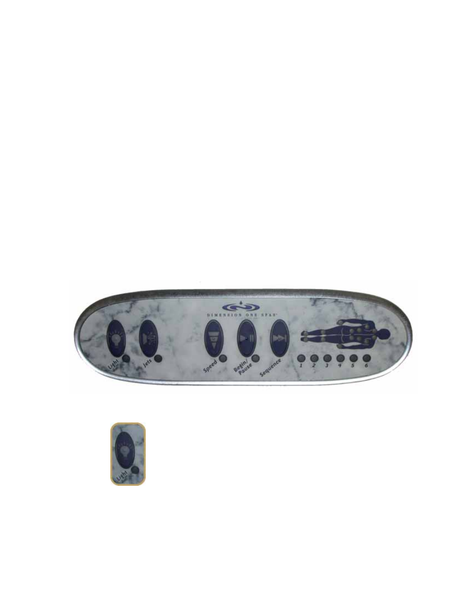 Control panel reset, Dynamic massage sequencer, Control panel description | Light button, R to the, Dynamic massage, Sequencer section | Dimension One Spas Bay Collection User Manual | Page 41 / 72