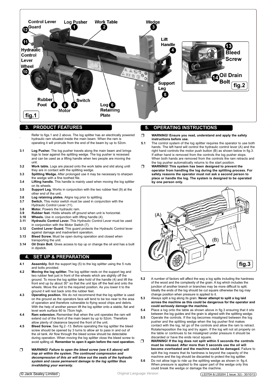 Fig.2 fig.1 fig.3 | Sealey LS370H User Manual | Page 2 / 3