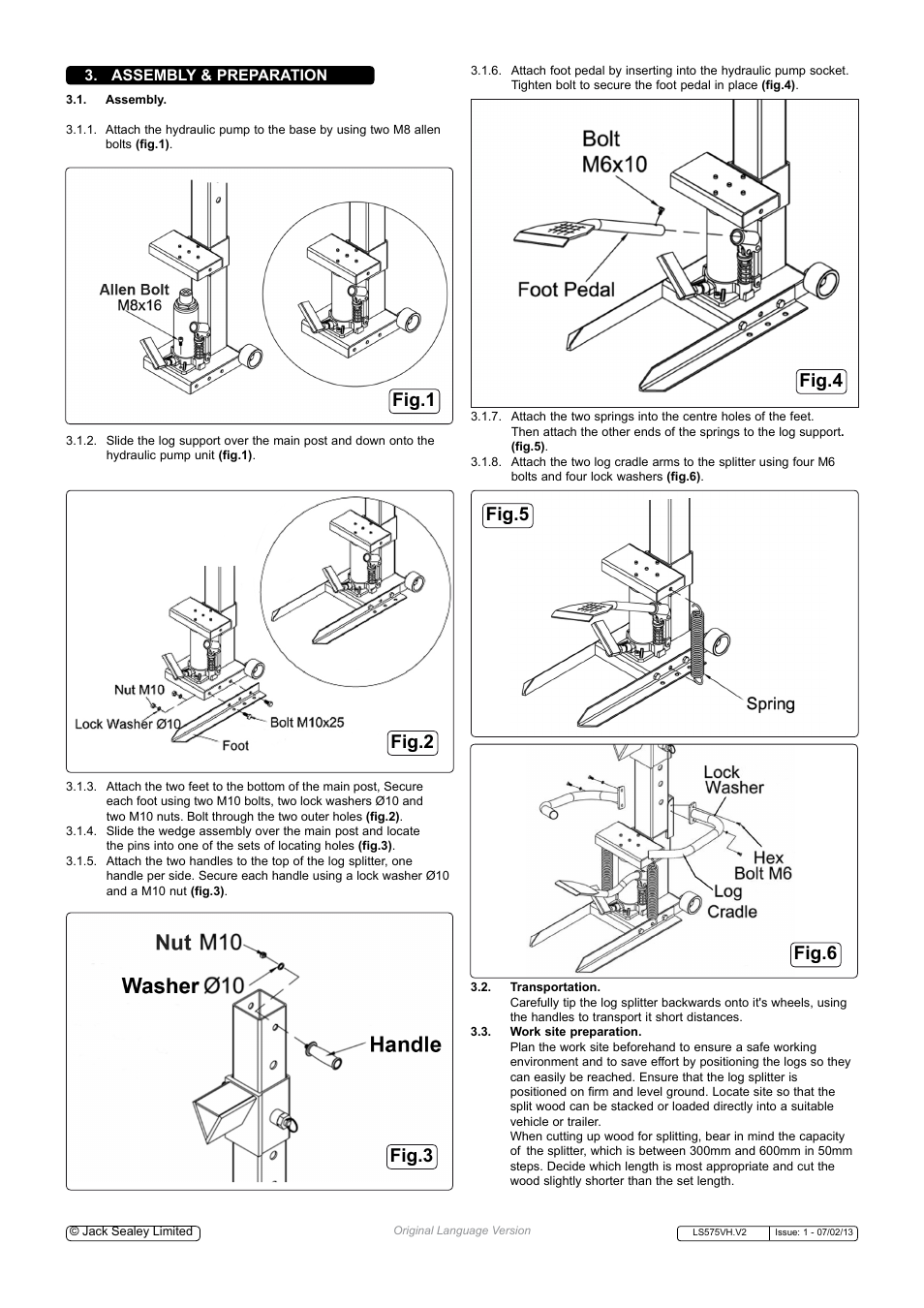 Sealey LS575VH User Manual | Page 2 / 3