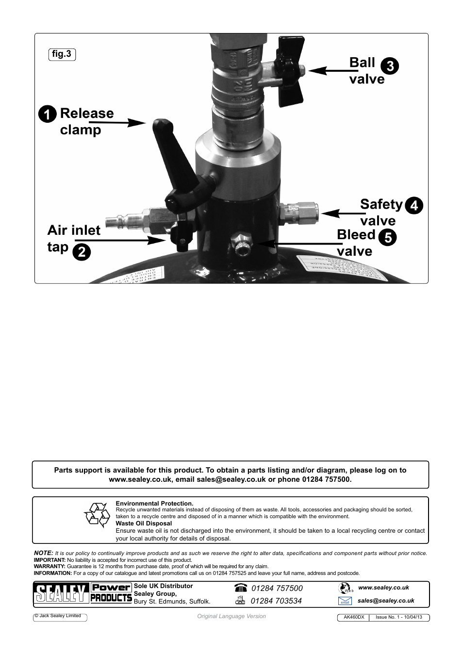 Fig.3 | Sealey AK460DX User Manual | Page 3 / 3