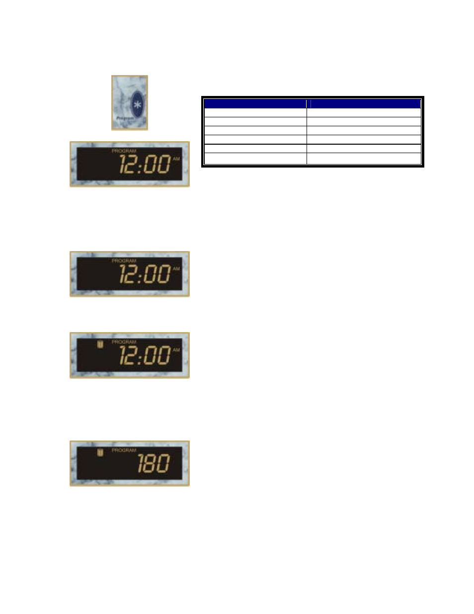 Program button, Clock, Filter cycle start time | Filter cycle duration | Dimension One Spas AQUATIC FITNESS SYSTEM 2003 User Manual | Page 25 / 44