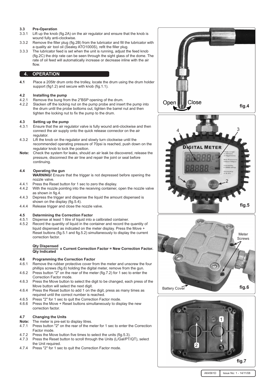 Operation | Sealey AK4561D User Manual | Page 3 / 4