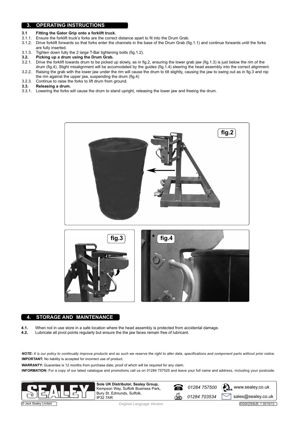 Fig.2 fig.3 fig.4 | Sealey DG06 User Manual | Page 2 / 2