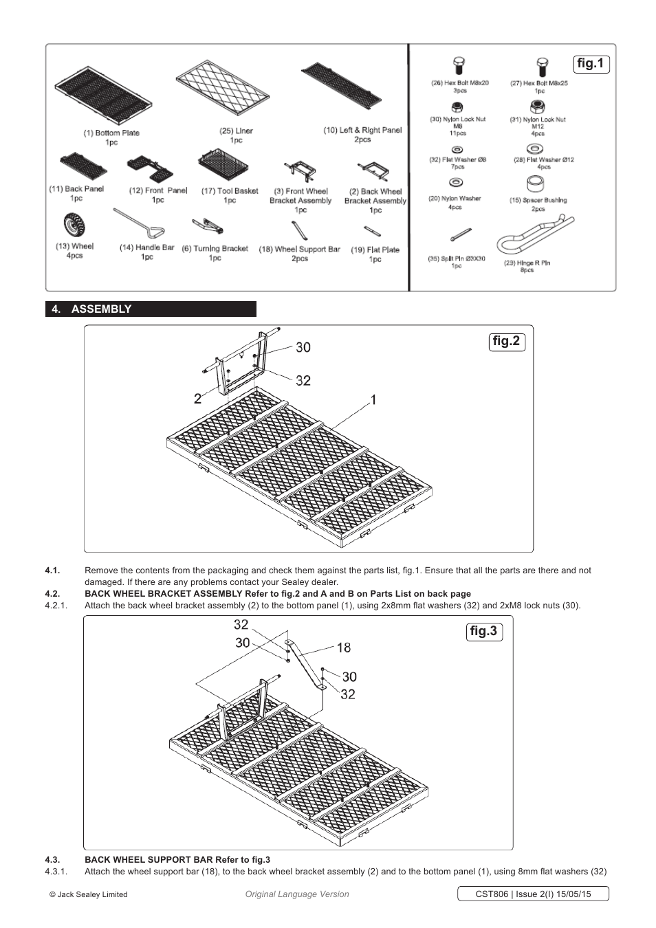 Fig.1 fig.2 fig.3 fig.3 | Sealey CST806 User Manual | Page 2 / 6