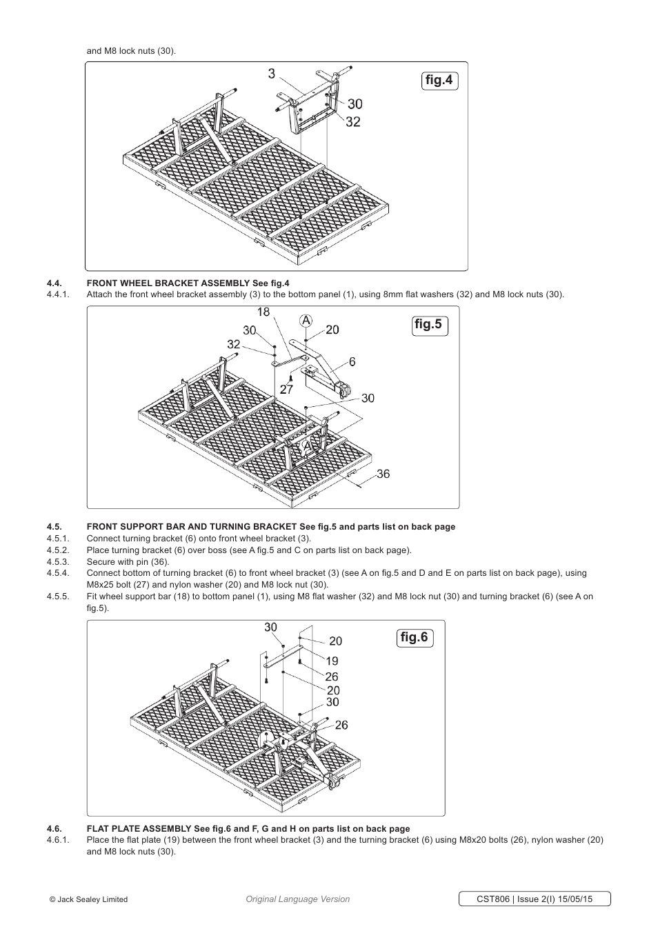 Fig.4 fig.5 fig.6 | Sealey CST806 User Manual | Page 3 / 6