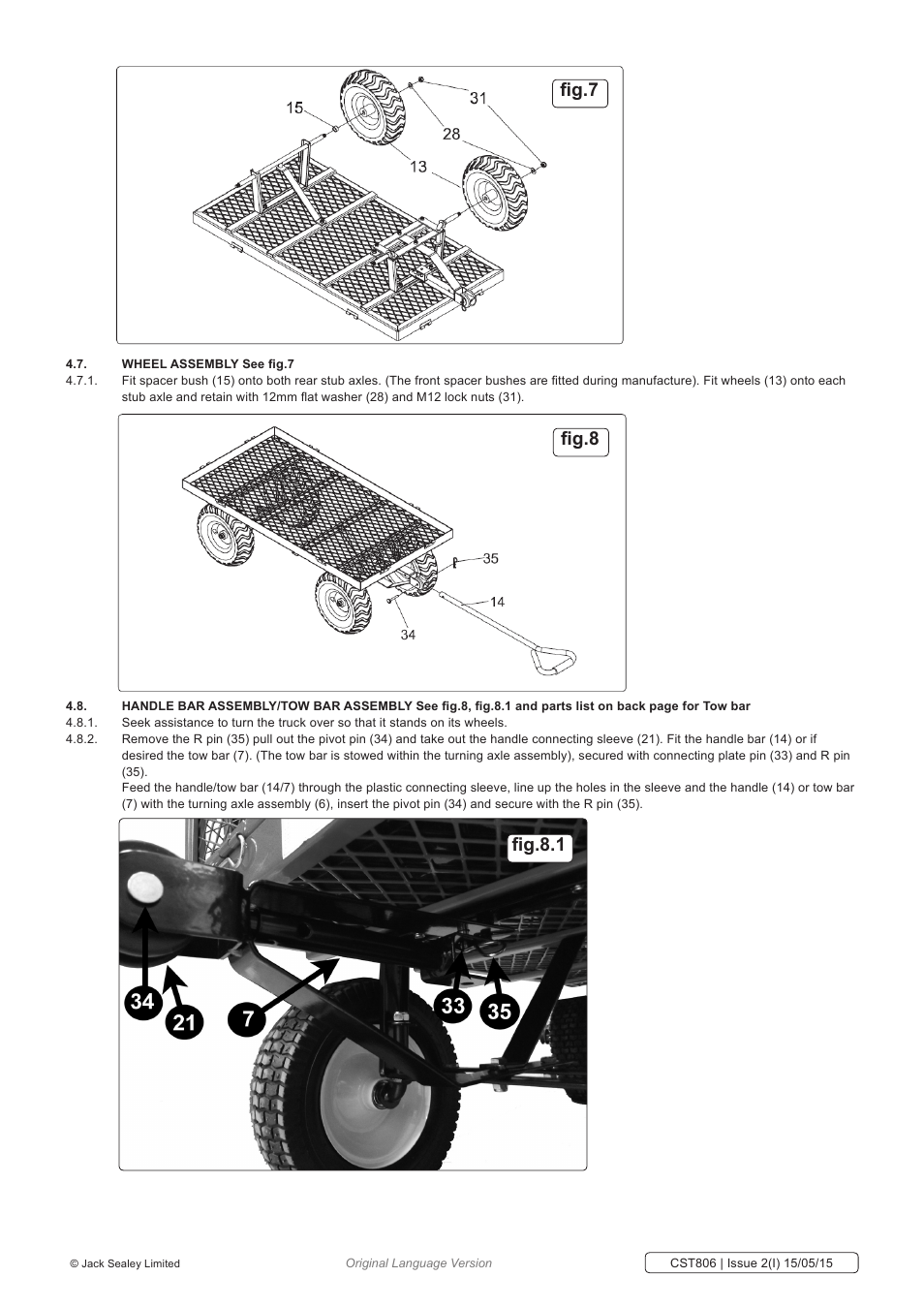 Fig.7 fig.8 fig.8.1 | Sealey CST806 User Manual | Page 4 / 6