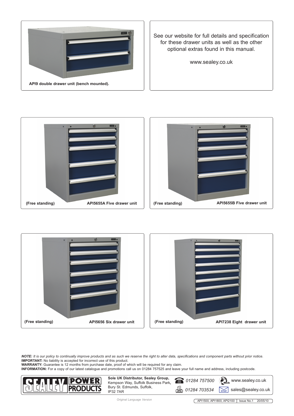 Sealey APIBP2100 User Manual | Page 4 / 4