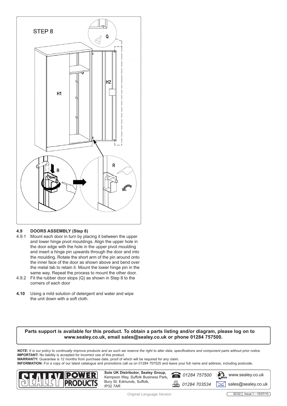 Sealey SC02 User Manual | Page 4 / 4