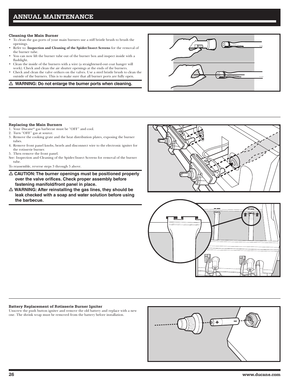 Annual maintenance | Ducane 2020801 User Manual | Page 26 / 64