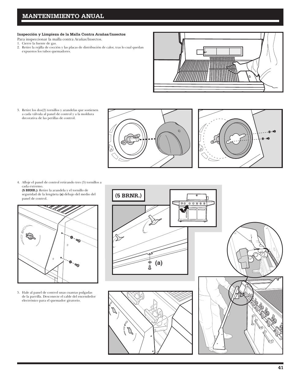 Mantenimiento anual, 5 brnr.) | Ducane 2020801 User Manual | Page 41 / 64