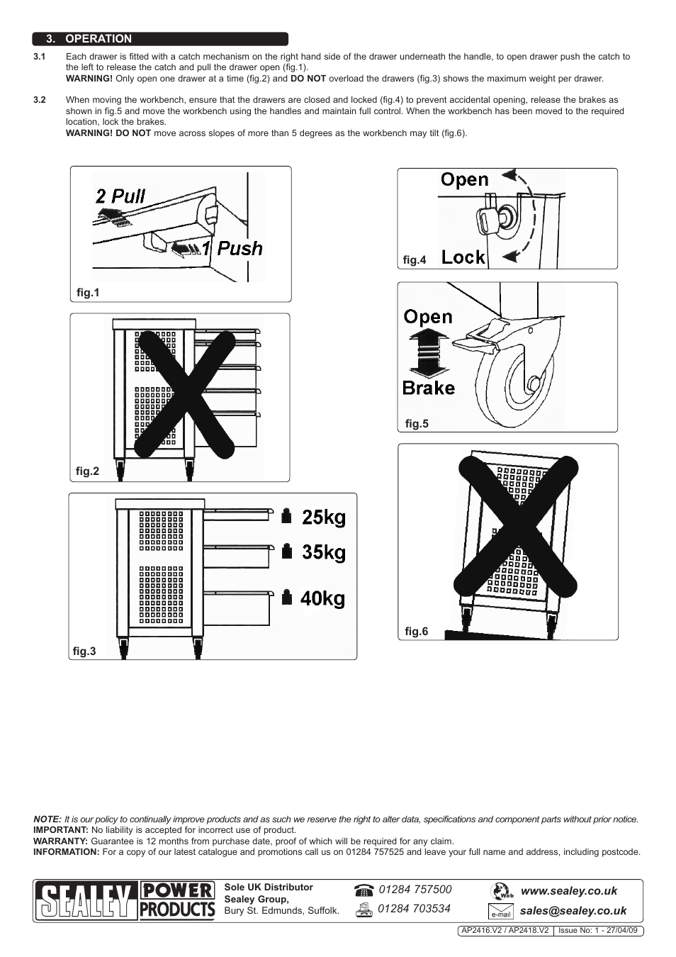 Sealey AP2418 User Manual | Page 2 / 2