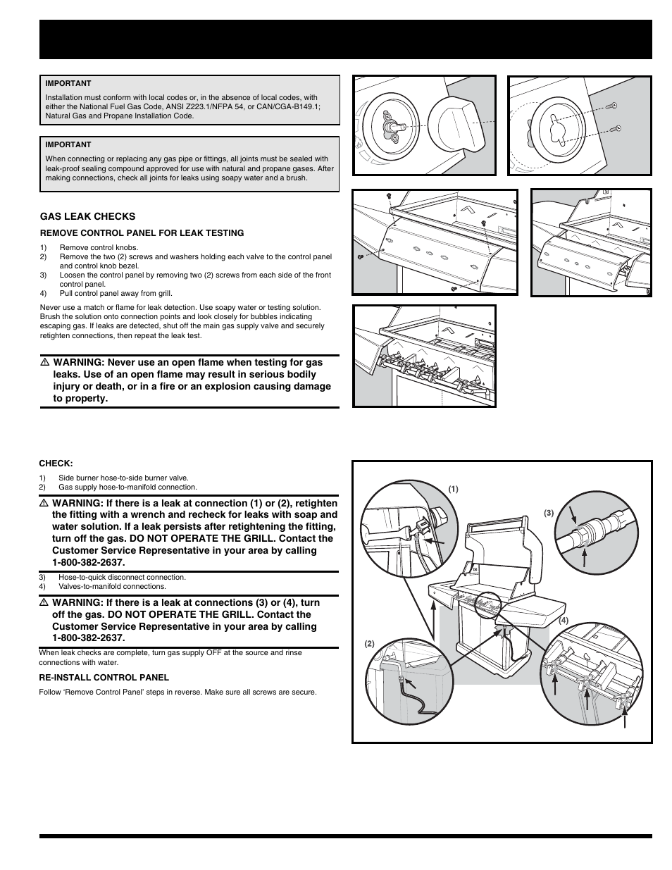 Connection connection, Natural gas grills | Ducane Natural 3400 User Manual | Page 19 / 64