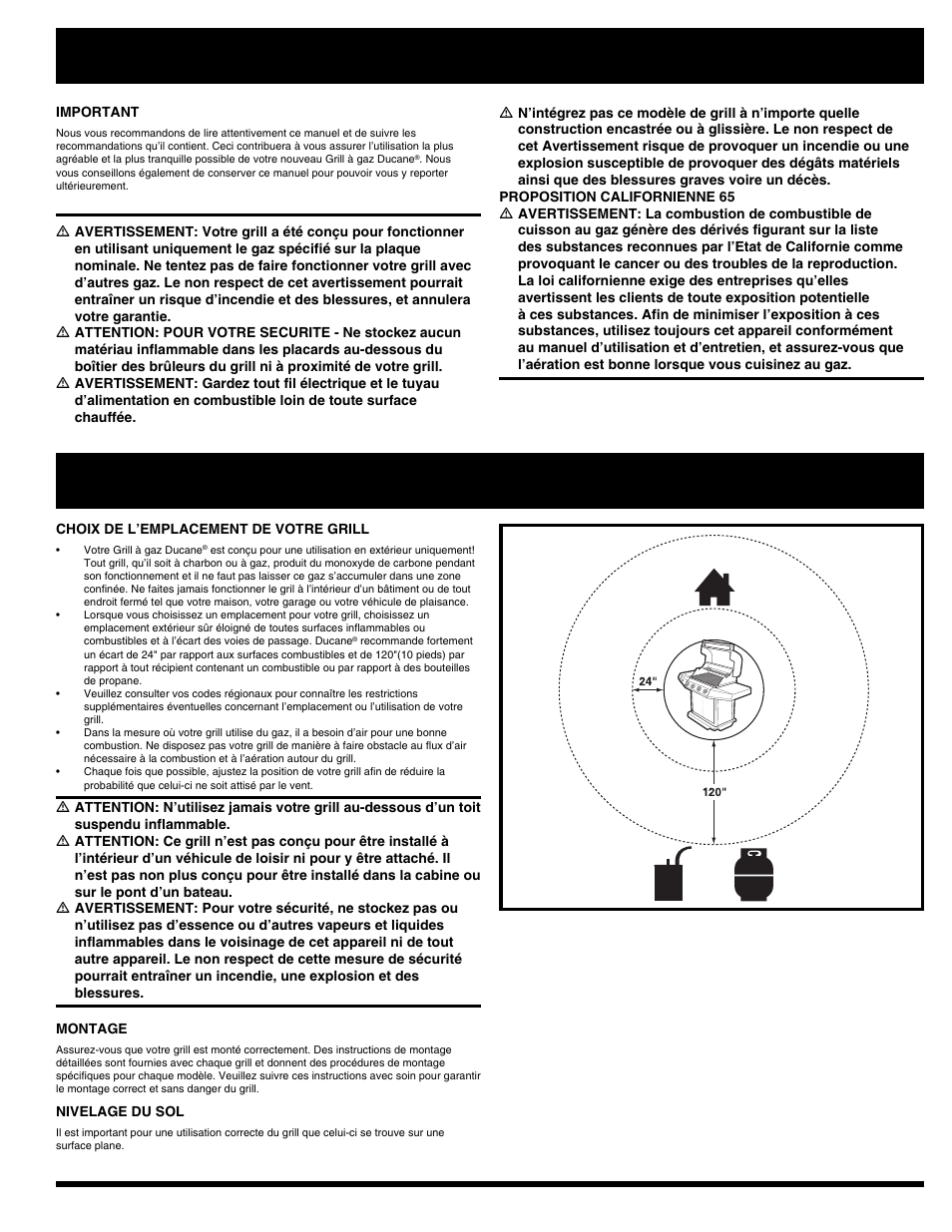 Informations relatives a la securite, Grills à gaz naturel | Ducane Natural 3400 User Manual | Page 49 / 64