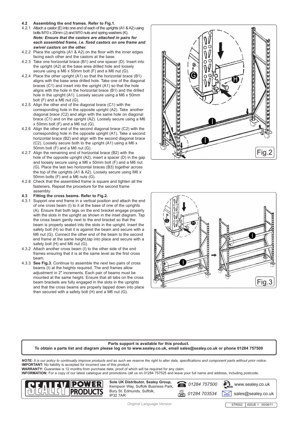 Fig.3, Fig.2 | Sealey STR002 User Manual | Page 2 / 2