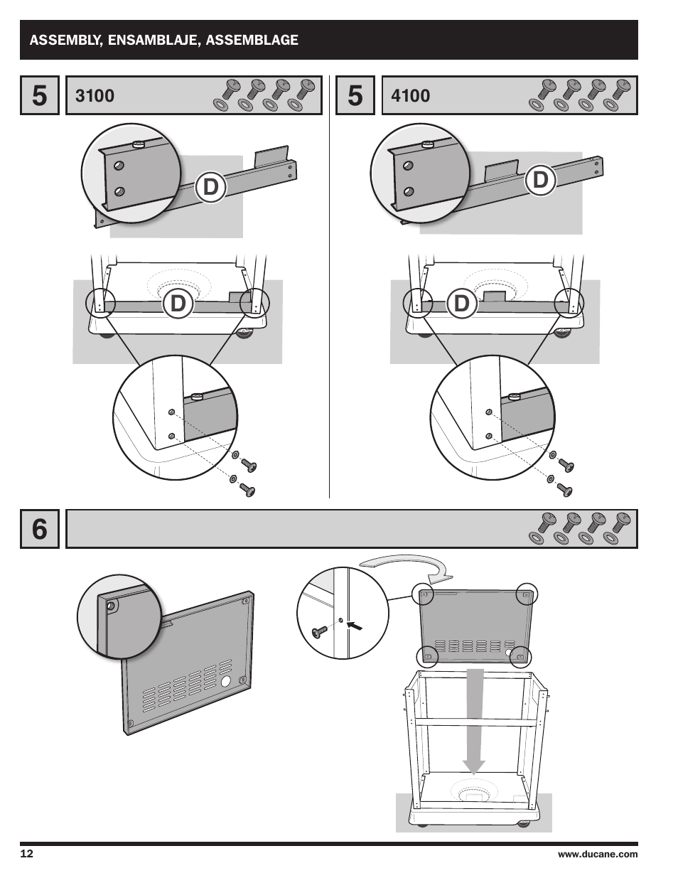 Ducane Duacne Affinity LP Gass Grill 3100 User Manual | Page 12 / 60