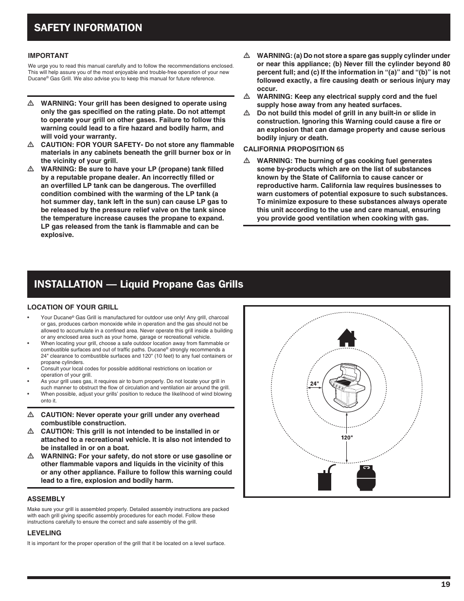 Ducane Duacne Affinity LP Gass Grill 3100 User Manual | Page 19 / 60