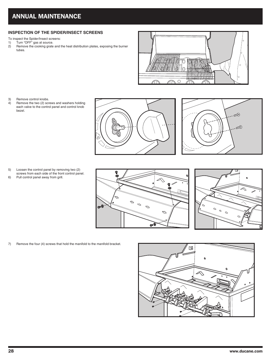 Annual maintenance | Ducane Duacne Affinity LP Gass Grill 3100 User Manual | Page 28 / 60