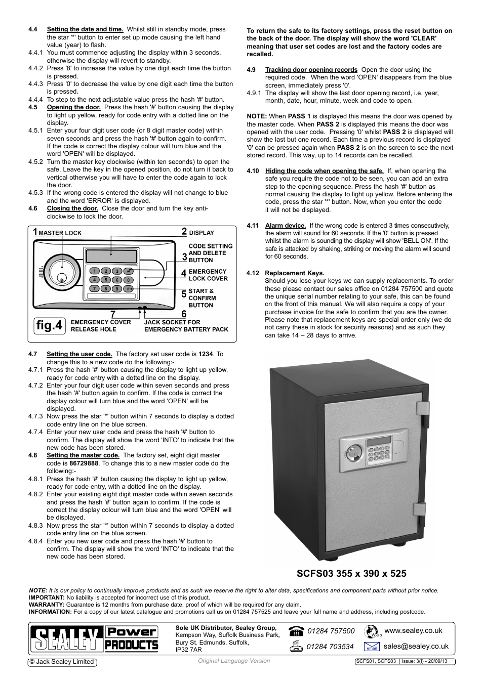 Fig.4 | Sealey SCFS01 User Manual | Page 2 / 2