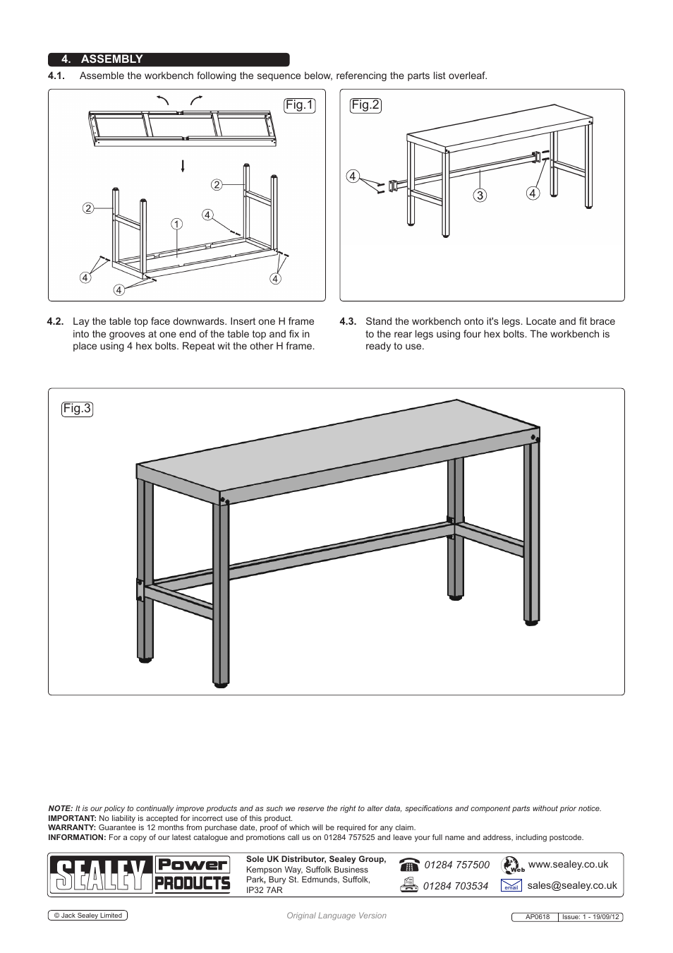 Fig.1 fig.2 fig.3 | Sealey AP0618 User Manual | Page 2 / 2