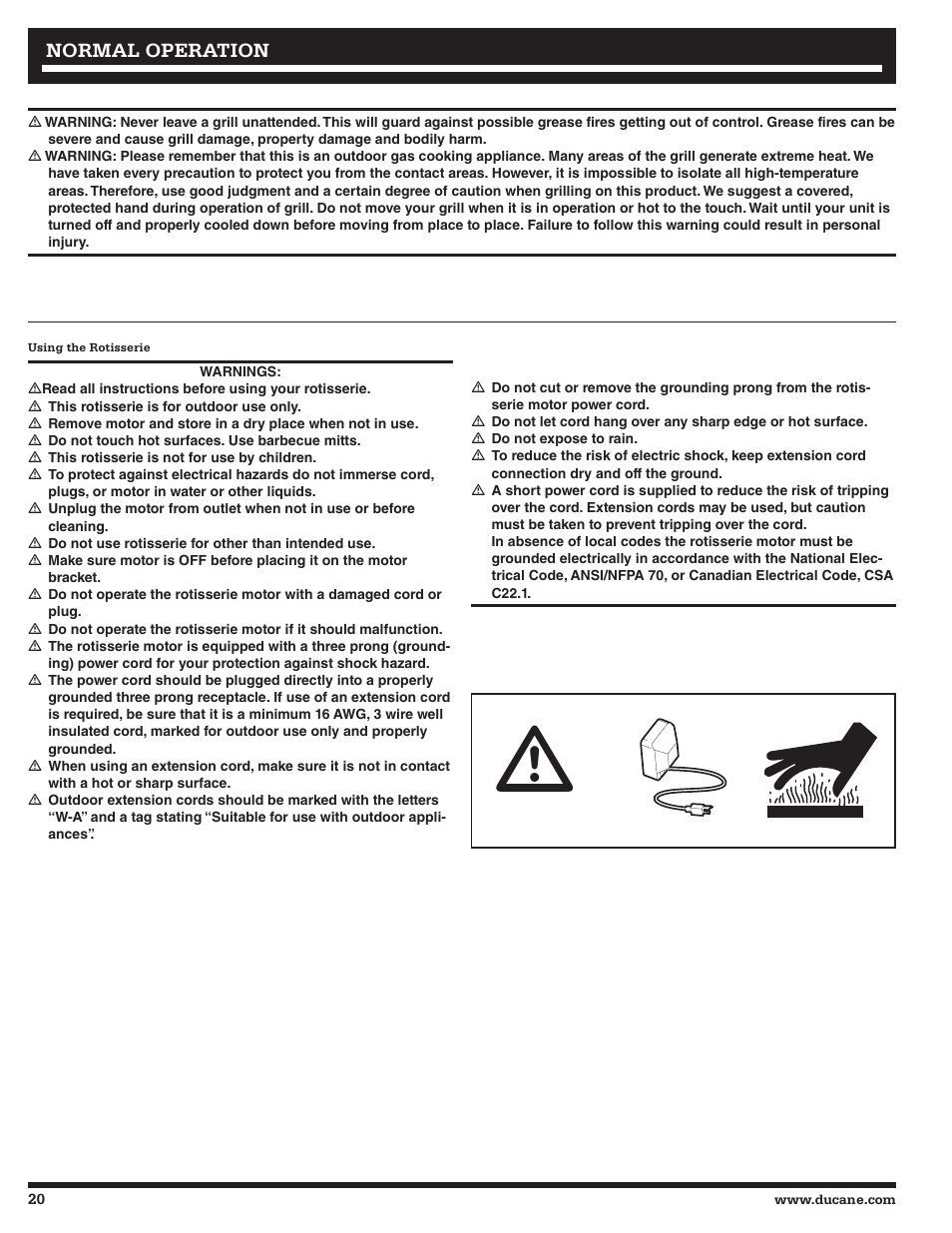 Normal operation | Ducane 3400 User Manual | Page 20 / 64