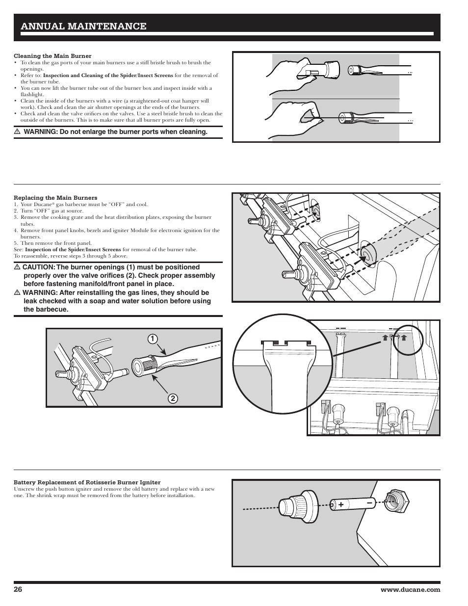 Annual maintenance | Ducane 3400 User Manual | Page 26 / 64