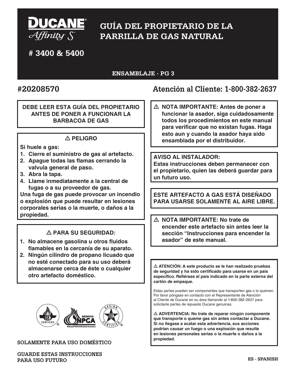 Ducane 3400 User Manual | Page 27 / 64