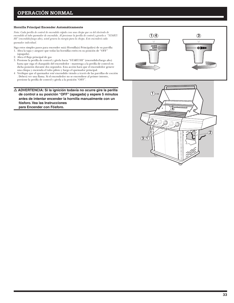 Operación normal | Ducane 3400 User Manual | Page 33 / 64