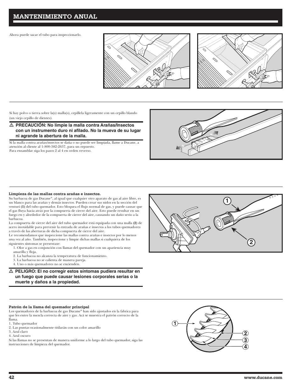 Mantenimiento anual | Ducane 3400 User Manual | Page 42 / 64