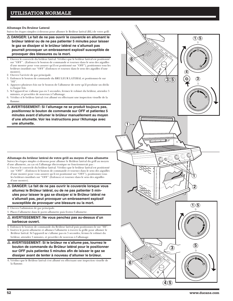 Utilisation normale | Ducane 3400 User Manual | Page 52 / 64