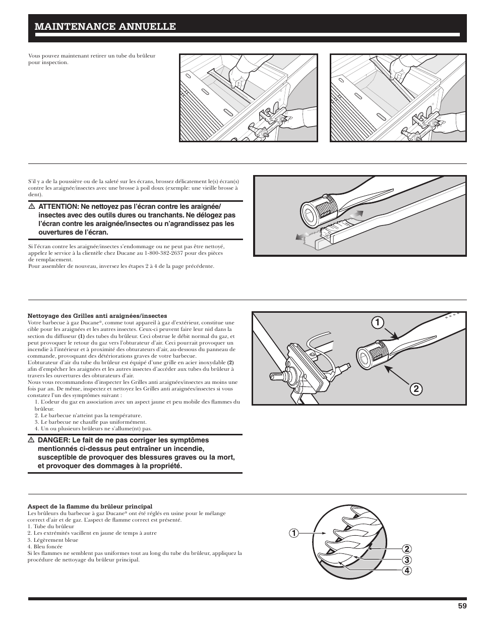 Maintenance annuelle | Ducane 3400 User Manual | Page 59 / 64