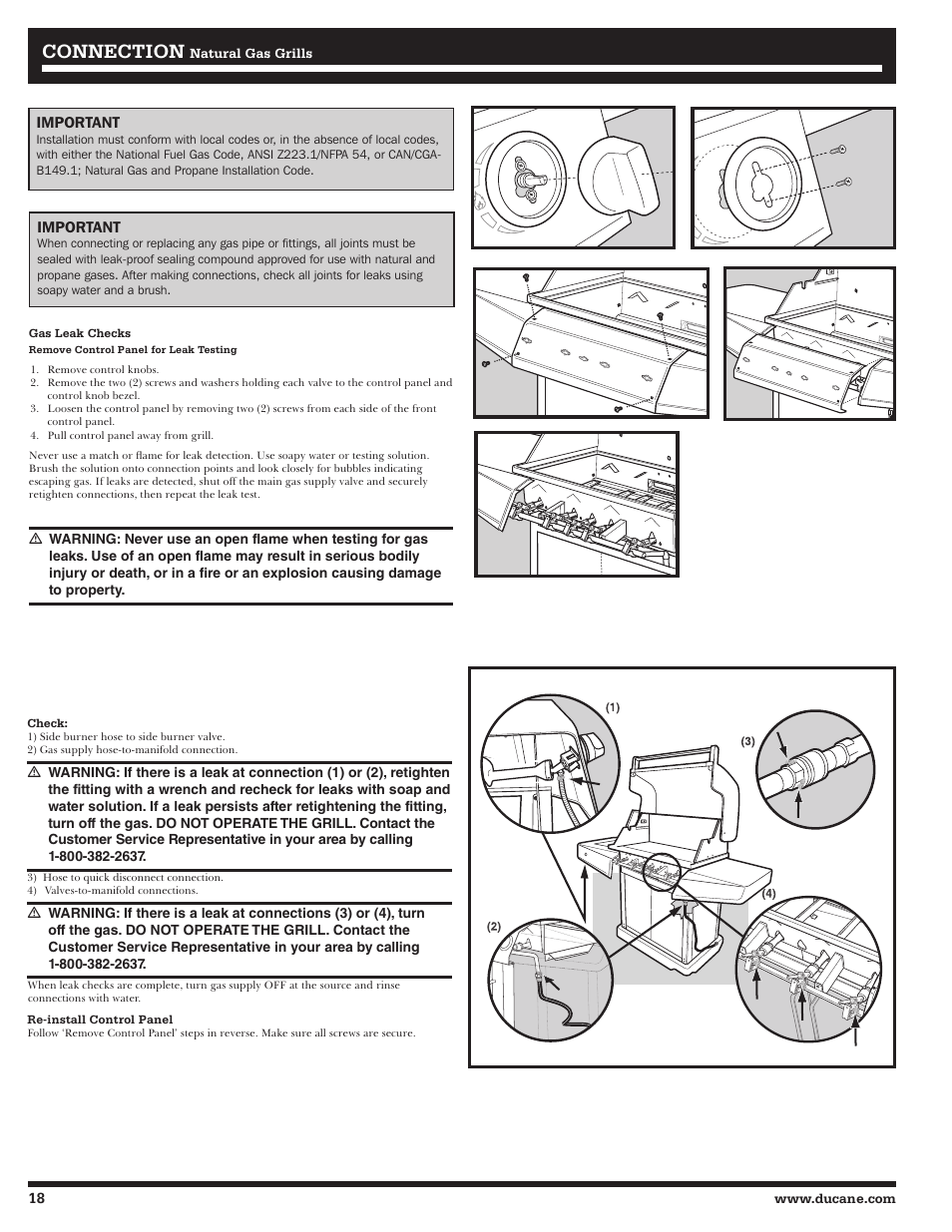 Connection | Ducane AFFINITY 4400 User Manual | Page 18 / 64