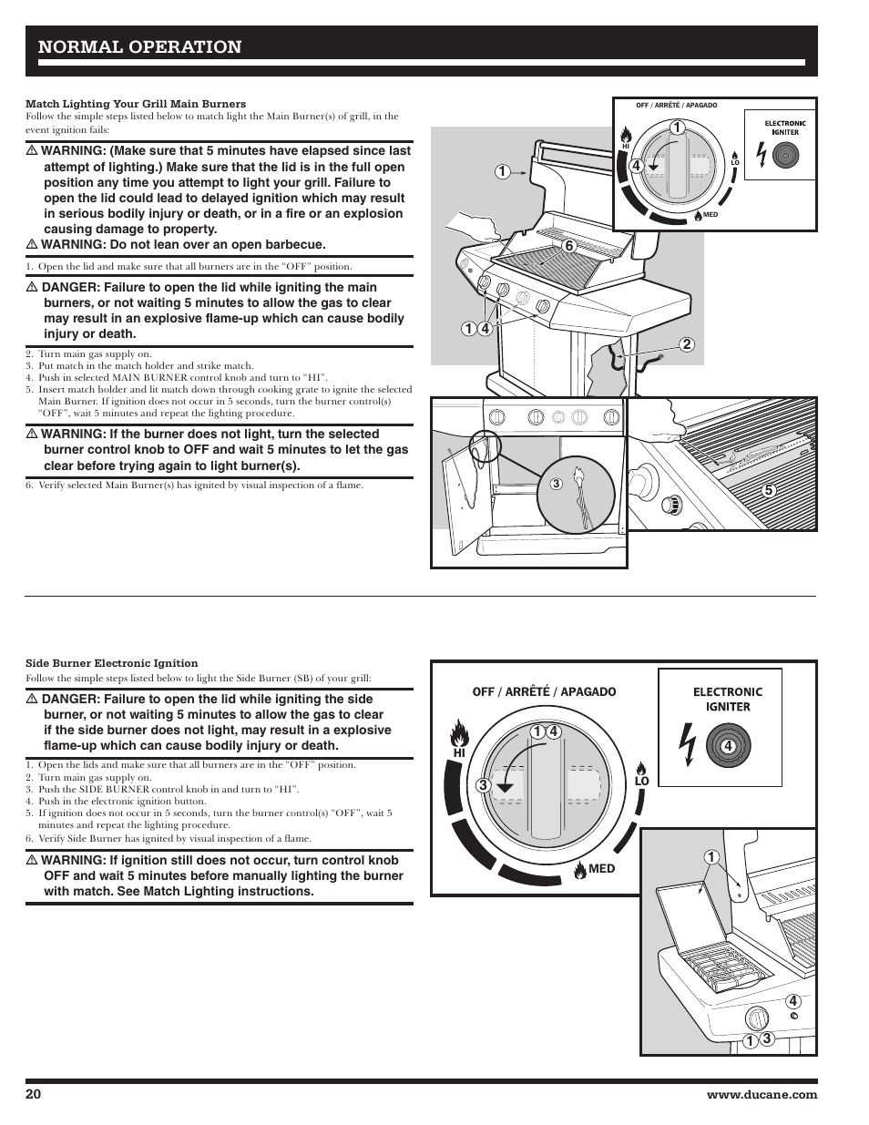 Normal operation | Ducane AFFINITY 4400 User Manual | Page 20 / 64