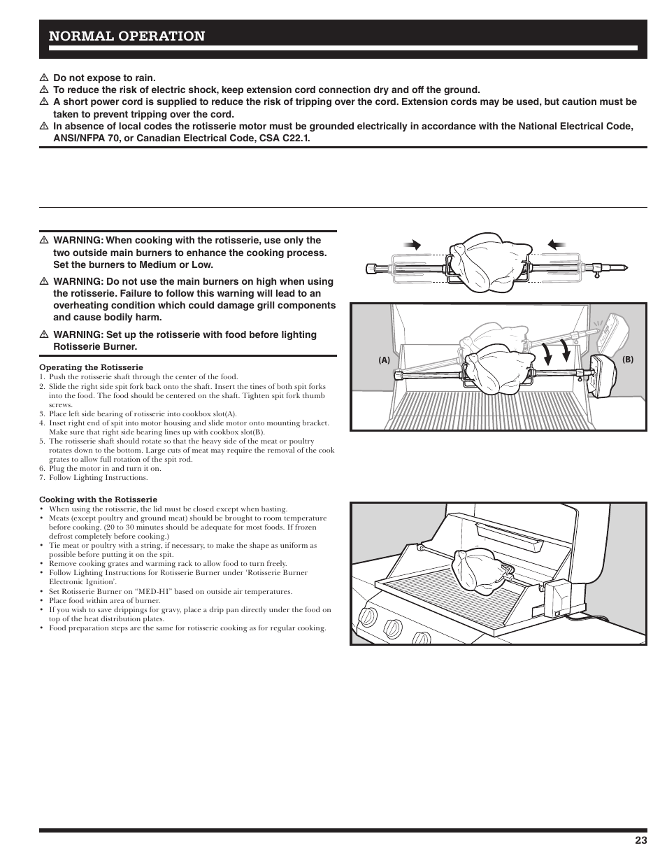 Normal operation | Ducane AFFINITY 4400 User Manual | Page 23 / 64