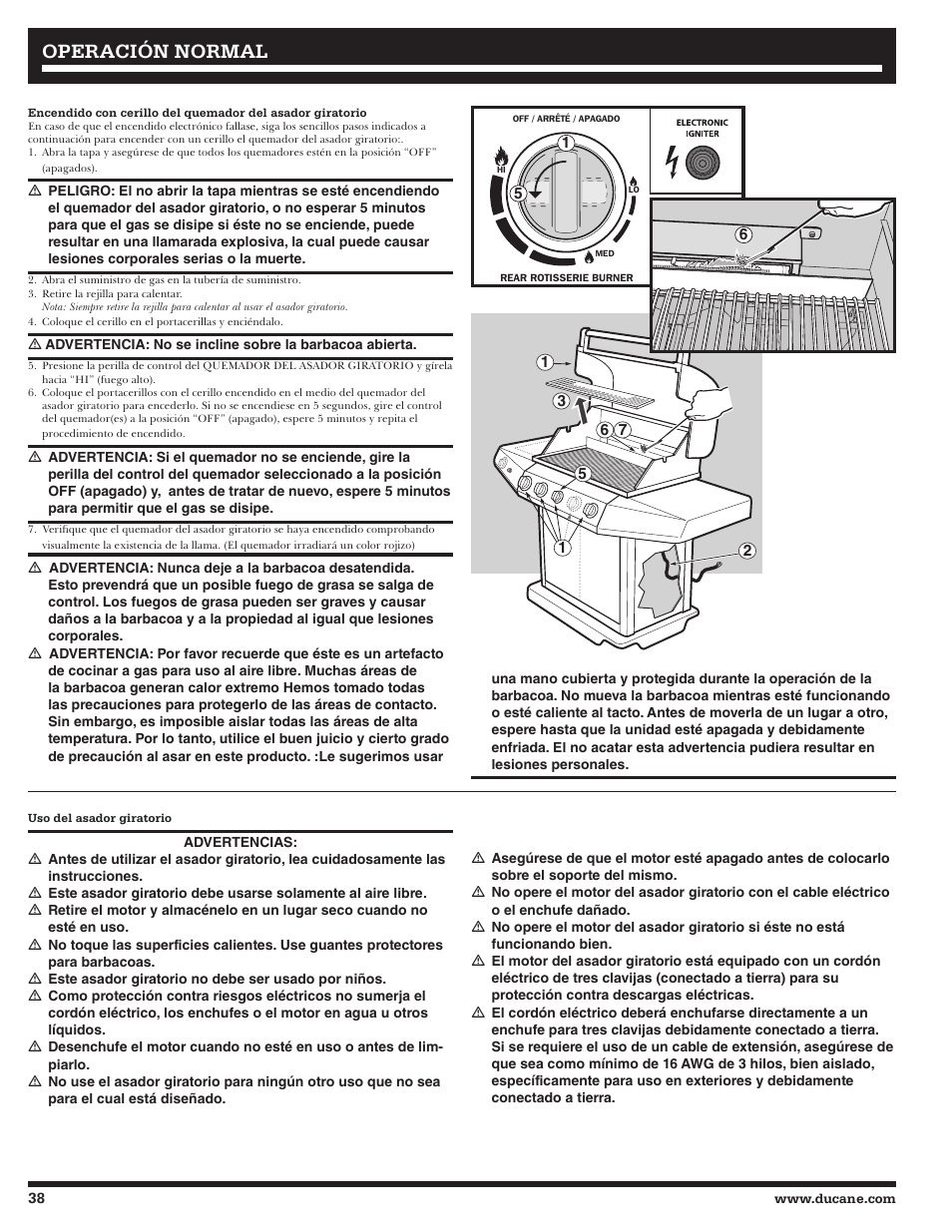 Operación normal | Ducane AFFINITY 4400 User Manual | Page 38 / 64