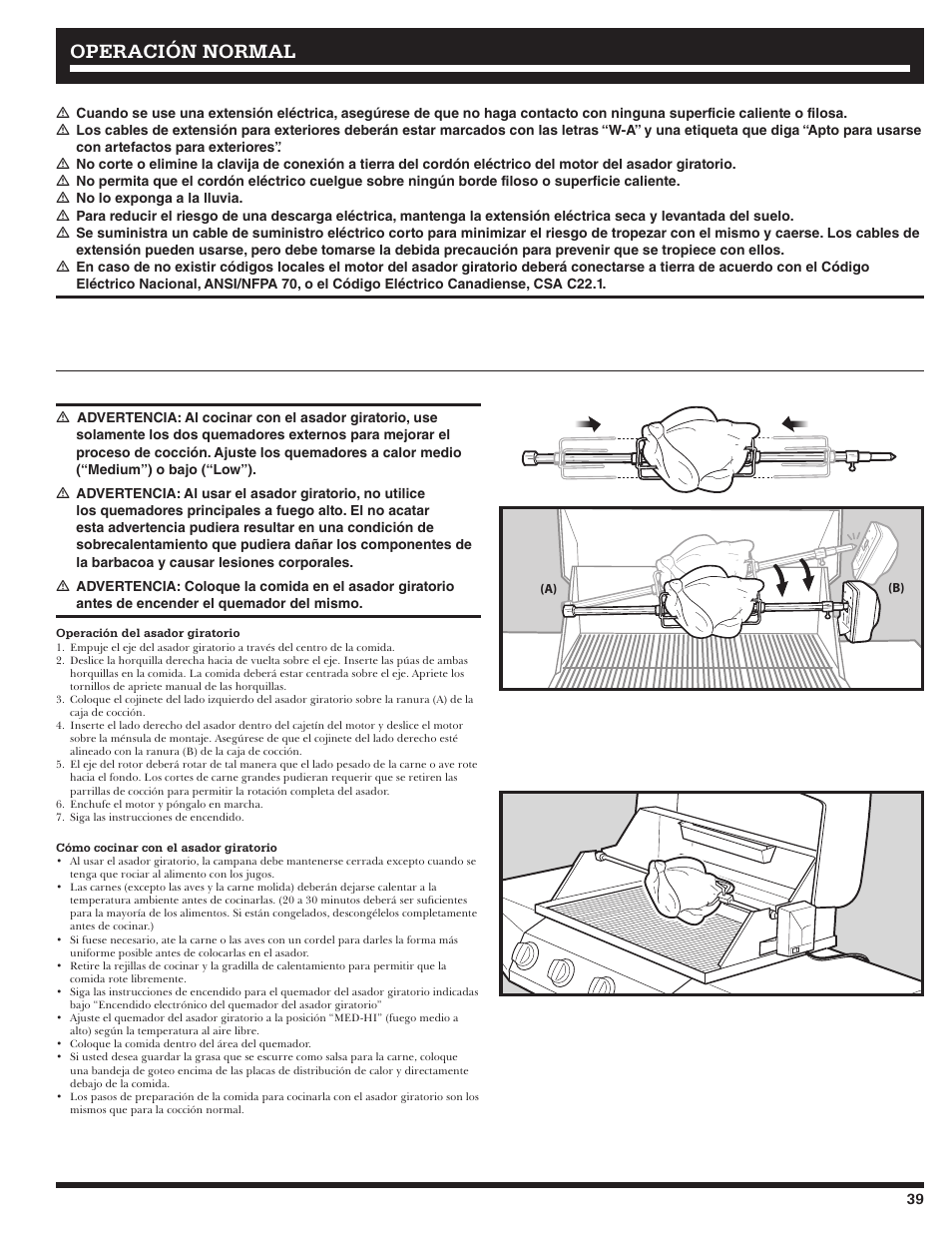 Operación normal | Ducane AFFINITY 4400 User Manual | Page 39 / 64