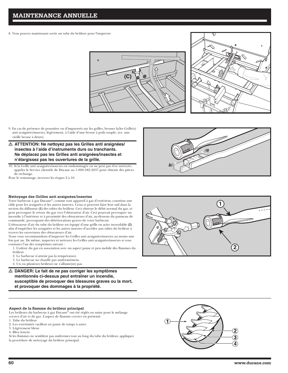 Maintenance annuelle | Ducane AFFINITY 4400 User Manual | Page 60 / 64