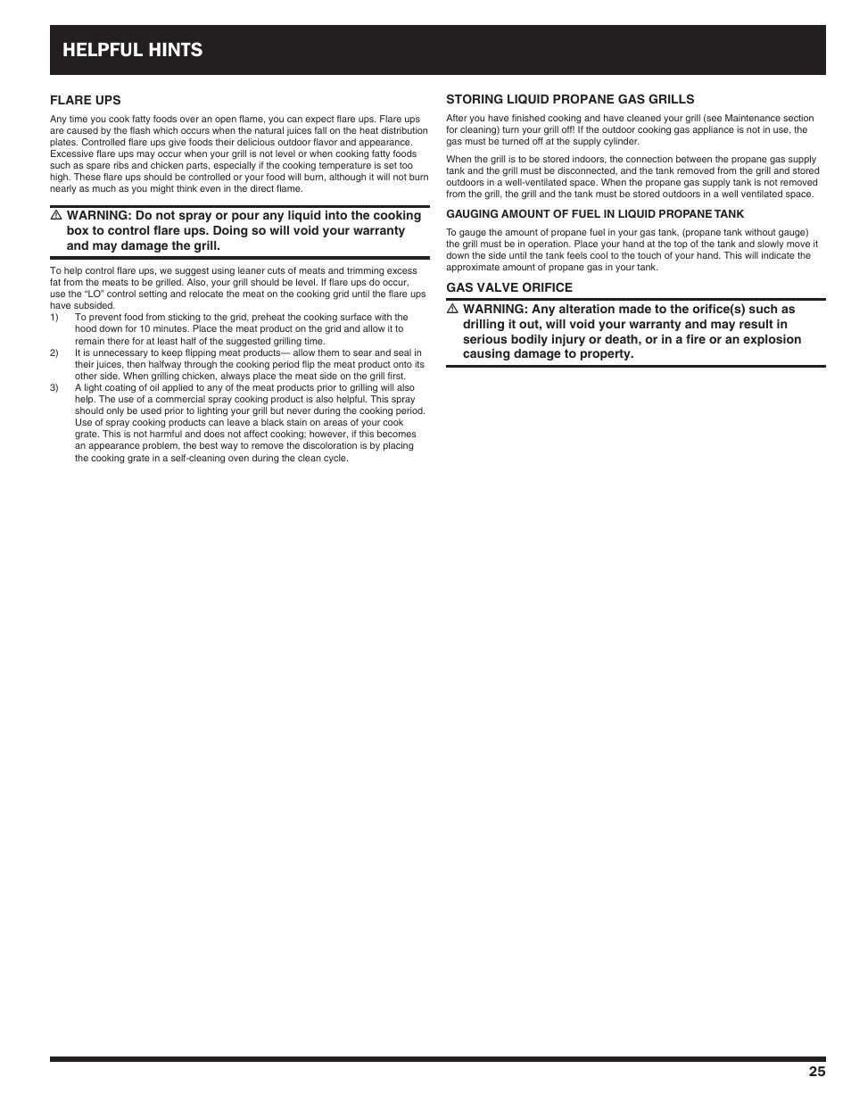 Helpful hints | Ducane AFFINITY 4100 User Manual | Page 25 / 60
